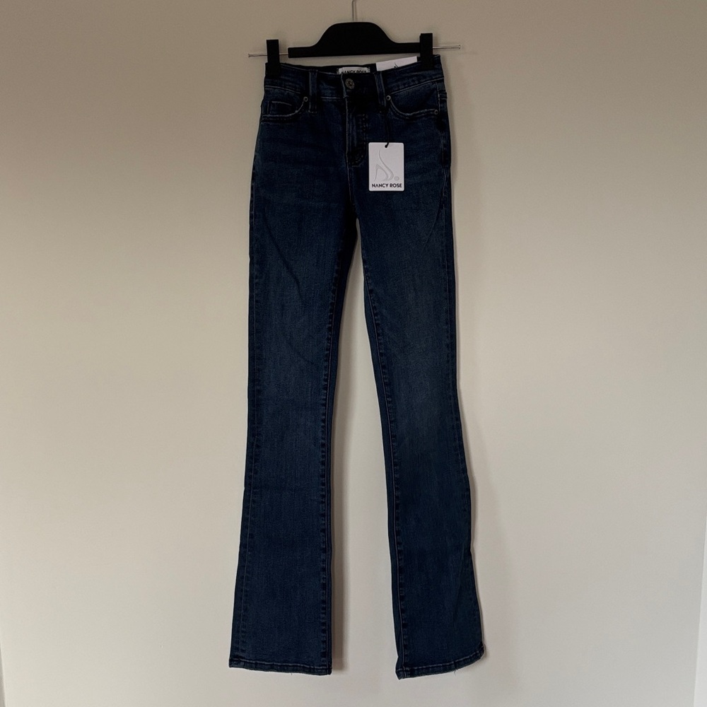 Nancy Rose NWT Indigo Women's Dark Blue Parker Slim Boot Jeans Size 23